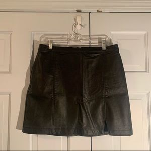 Abercrombie Black Faux Leather Mini Skirt